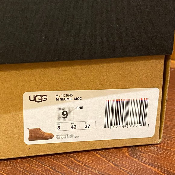 UGG M's Neumel Moc Chestnut Size: 9 NEW IN BOX!!! - Picture 6 of 9